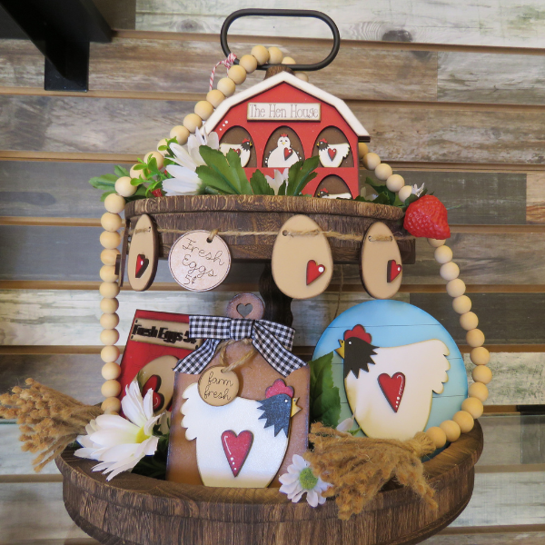 Farmhouse Tiered Tray Decor