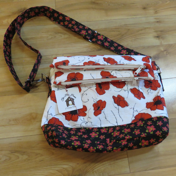 Red Poppies Handsewn Handbag