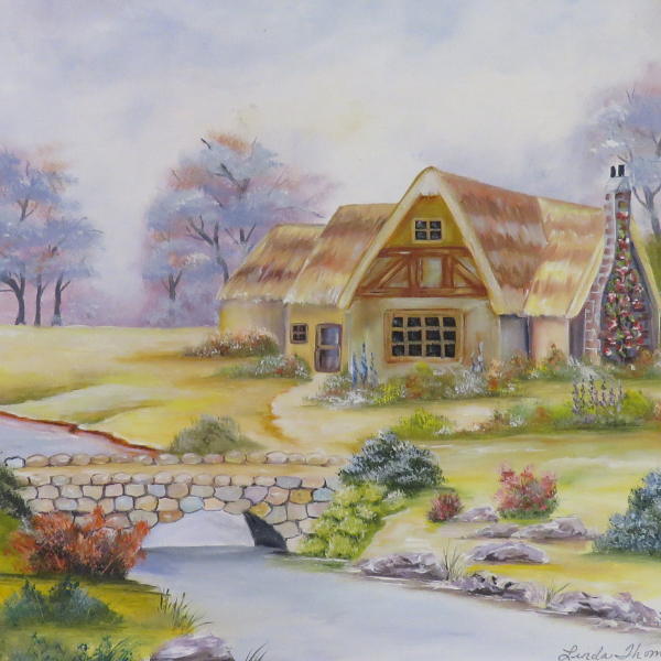 'English Cottage' Original Oil Painting