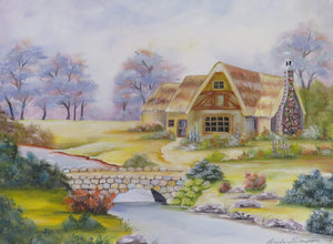 'English Cottage' Original Oil Painting
