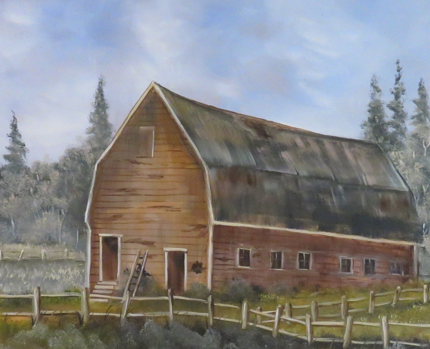 'Midwest Barn' Original Oil Painting