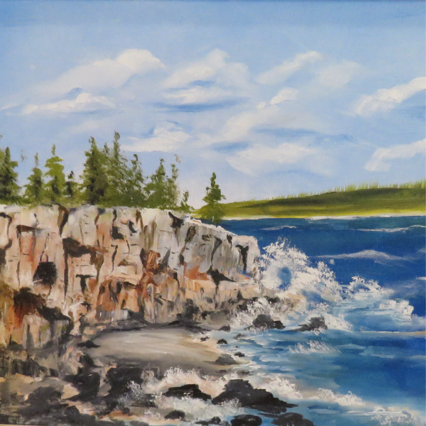'Maine Coastline' Original Oil Painting
