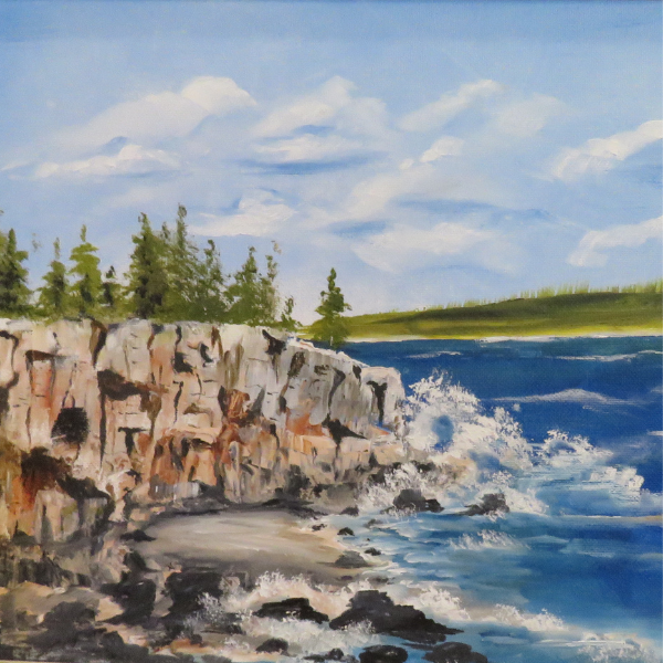 Maine coastline deals Oil Painting